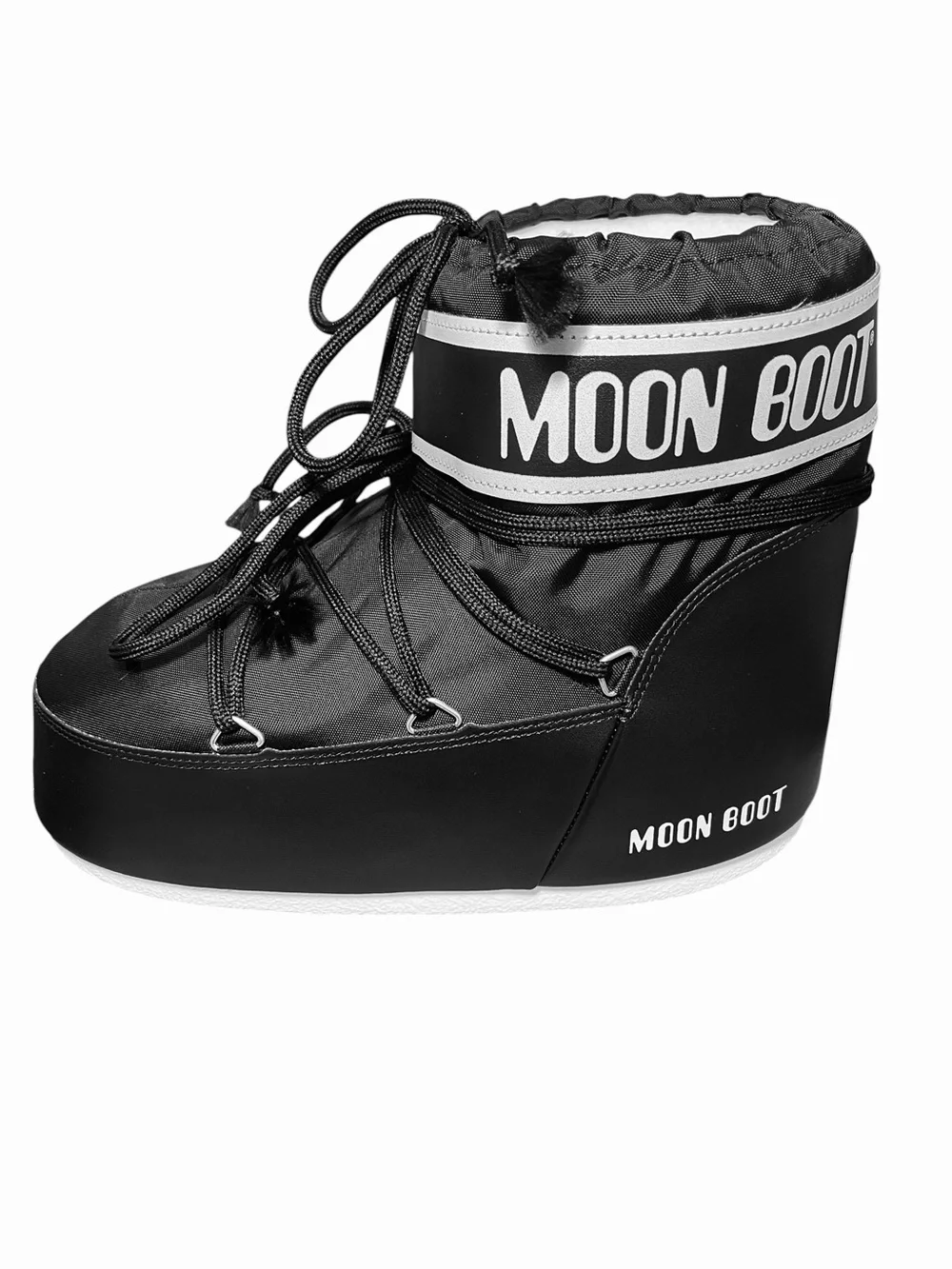 Moon Boot Icon Low Black Nylon Boots Snow Boot Womens Size 10 10.5 EU 42 43 NEW